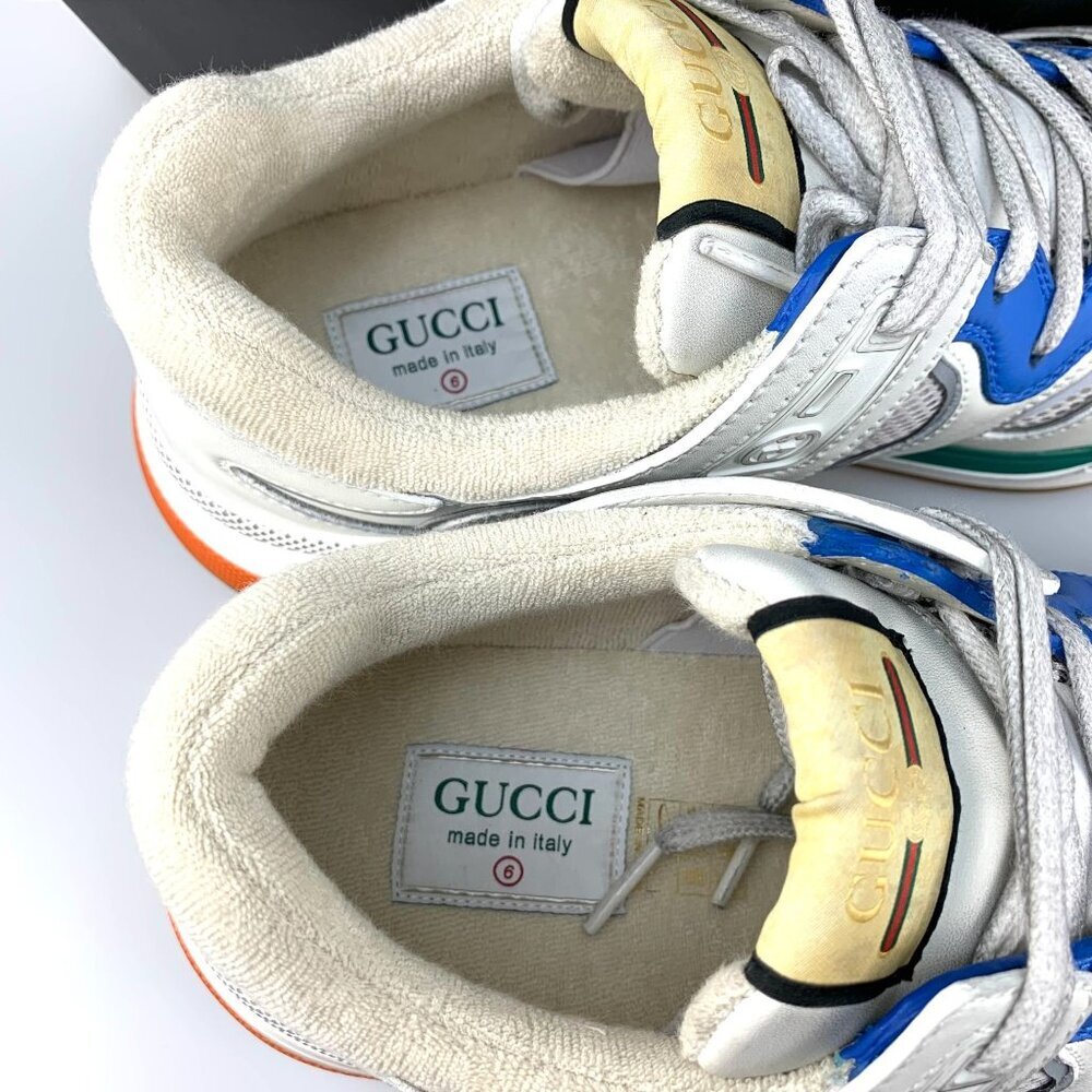 NIB Gucci Ultrapace Panelled Sneakers In White Size 6 - Picture 14 of 15